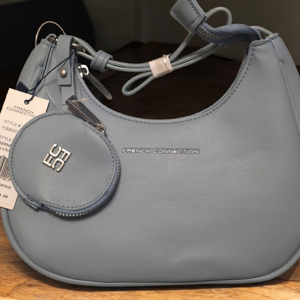 French Connection Light Blue Shoulder Bag
